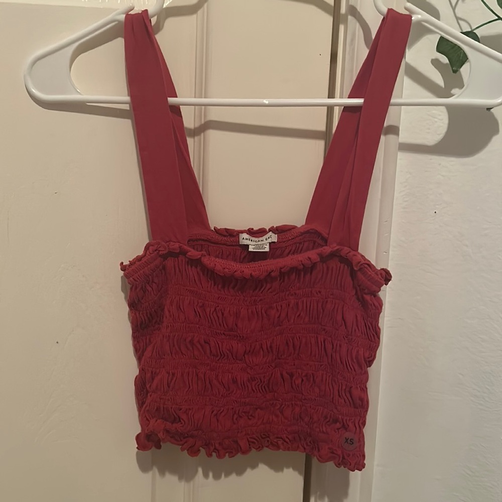American Eagle Ruffled Crop Top